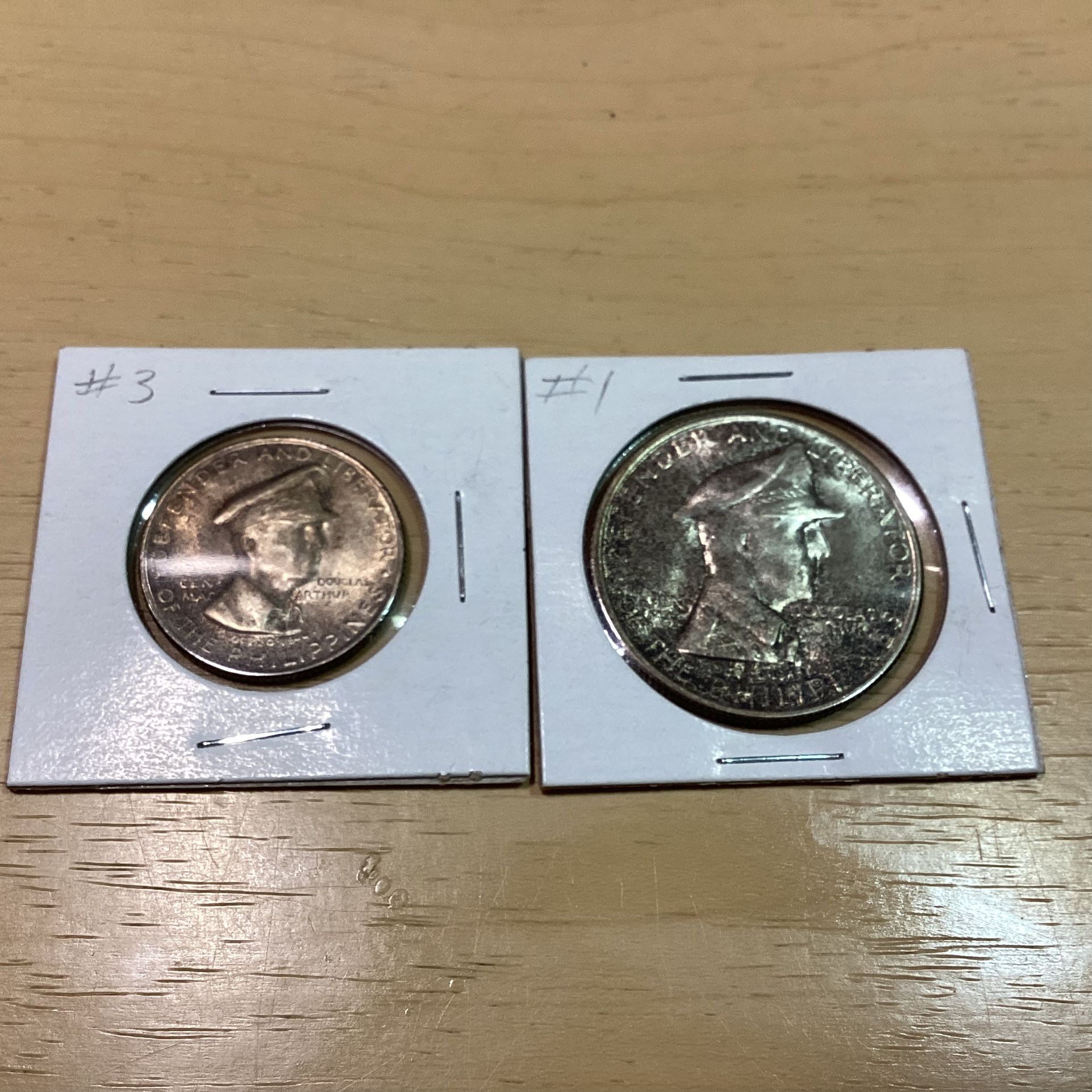 1947 Philippines 50 Centavos & 1 Peso (both Are Silver)