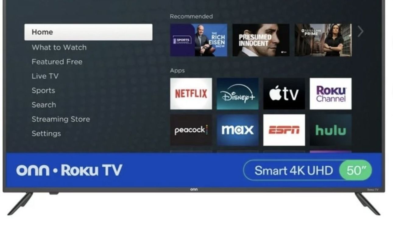 onn 50” Class 4K UHD (2160P) LED Roku Smart Television HDR (50 “ ROKU TV)