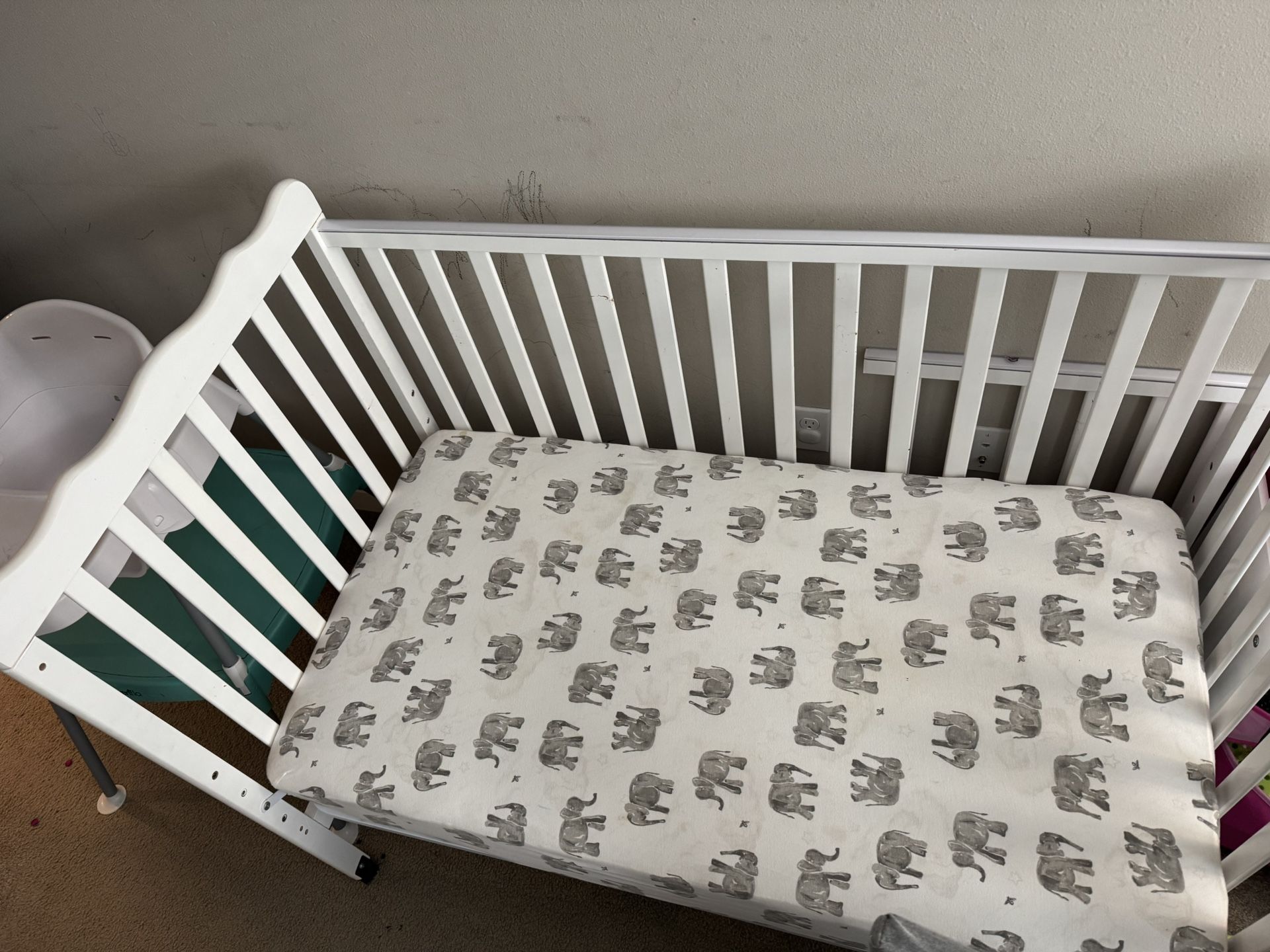 Baby Crib, Mattress, High Chair