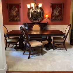 Beautiful Cherrywood Formal Dining Room With Leaf Attached