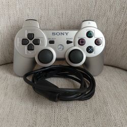 Sony PlayStation 3 PS3 Dualshock 3 Controller Silver 