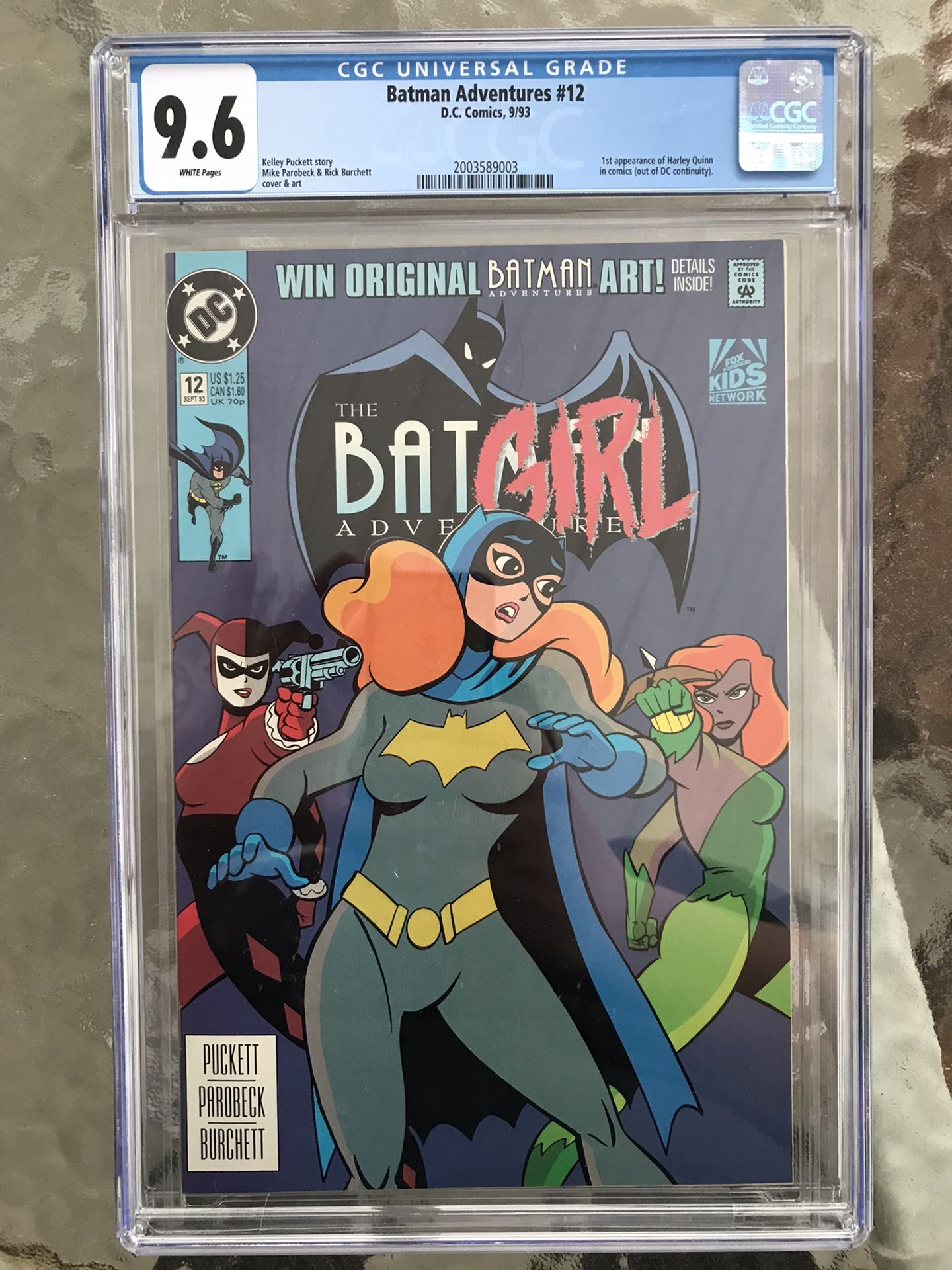 Batman Adventures #12 (1993) CGC 9.6 — White Pages; 1st Harley Quinn In Comics