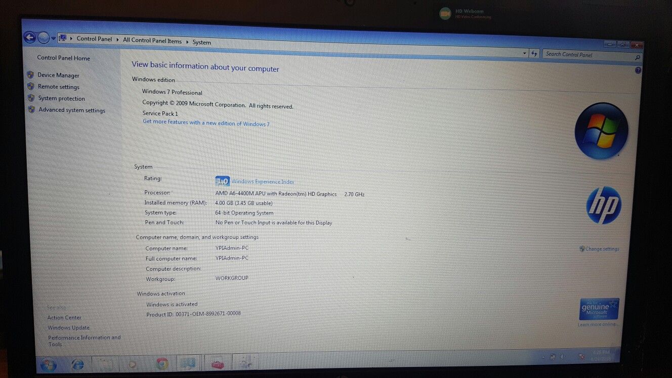 HP ProBook 4545s AMD Vision Pro 16" Screen,