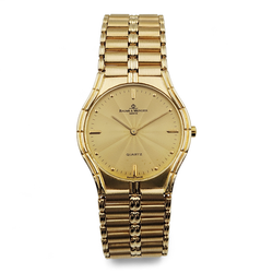 Ladies Baume & Mercier 29mm - 14K Yellow Gold Watch with Sunburst Gold Tapestry Dial. (Pre-Owned)