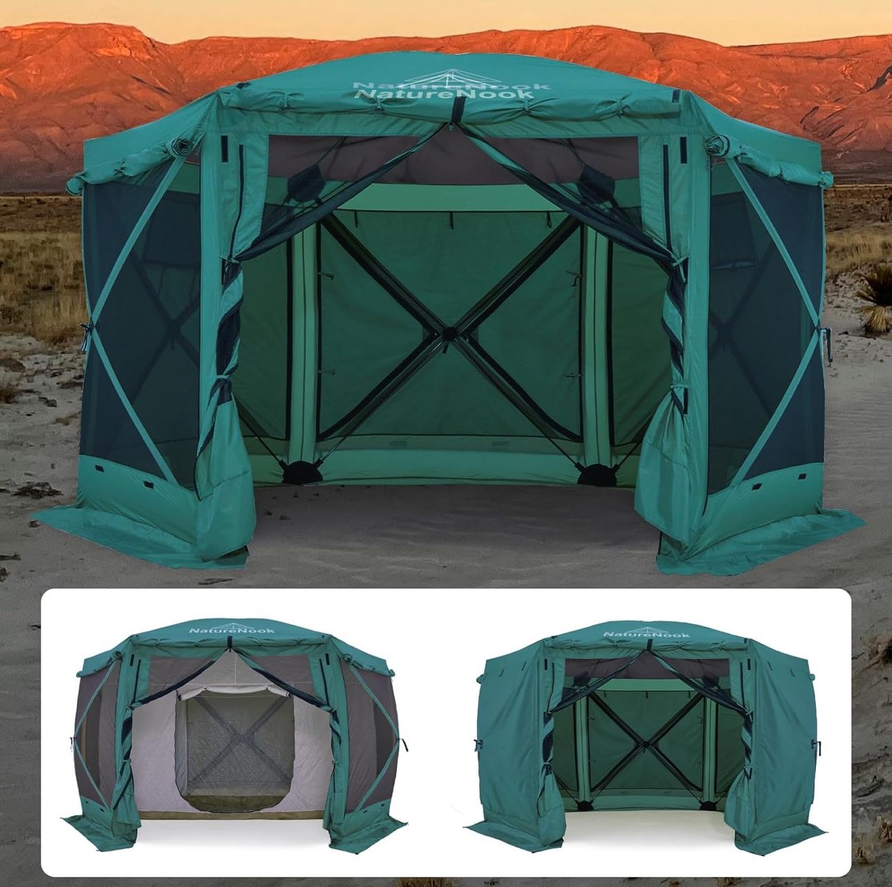 Pop up Gazebo Tents 12x12 FT Canopy Party Portable Tent for Camping Shelter Screen Houses with Inner