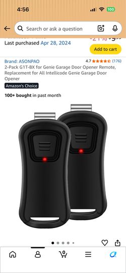 2 generic genie garage door openers