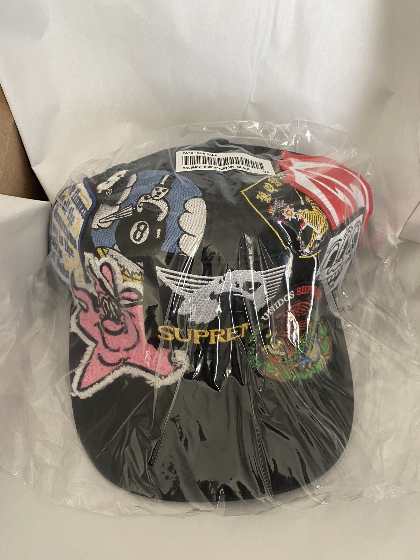 Supreme Patches 6-Panel Black