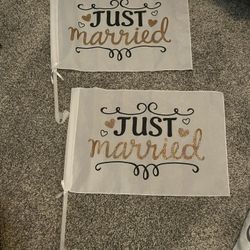 Just Married Flags