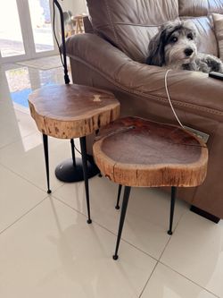 3 Small Wooden Side Tables