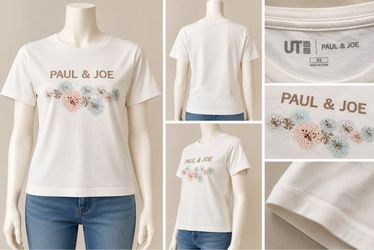 UNIQLO x PAUL & JOE Floral Graphic T-Shirt – XS – Like New