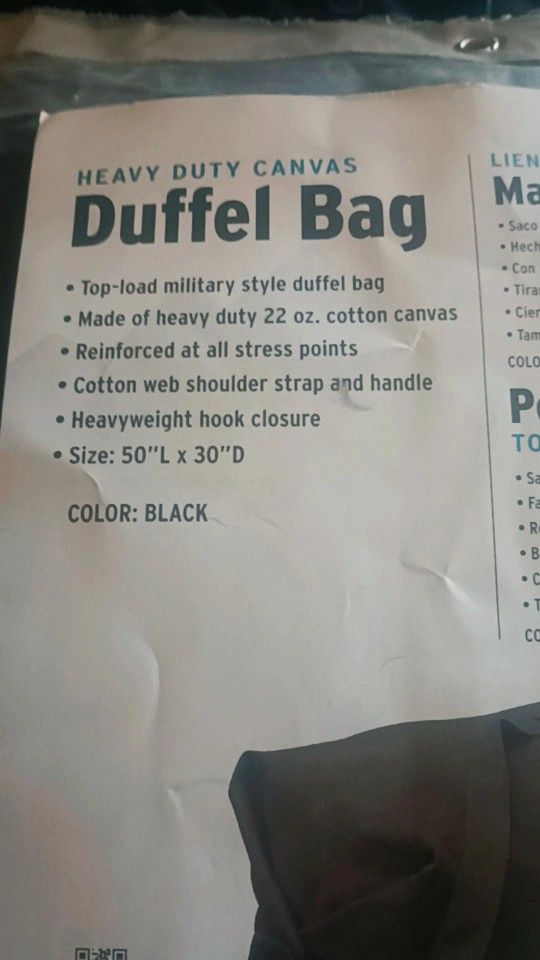 Heavy Duty Duffle Bag