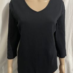 Black 3/4 sleeve shirt size large