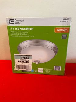 NEW 11” Dimmable LED Flush Mount Ceiling Light Fixture | Warm White
