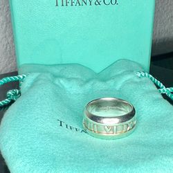 Tiffany & Co Sterling Silver Atlas Collection Ring