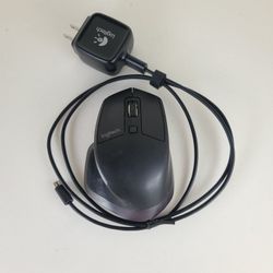 Logitech MX Master Wireless Rechargeable Mouse with USB Cable, and AC Adapter
