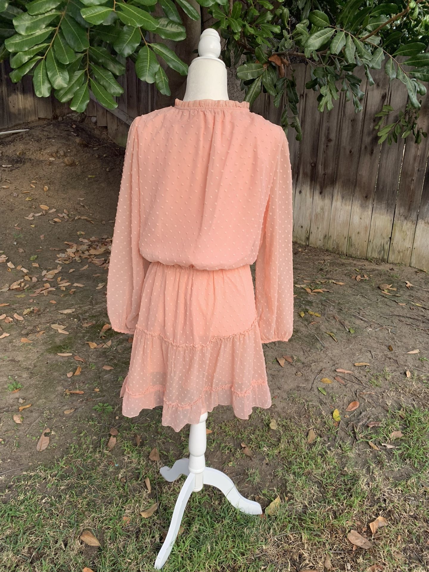 Pink Sheer Long sleeve dress By BTFBM Size L