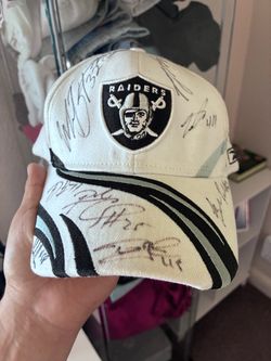 Raiders Multi-Signed Autographed Hat