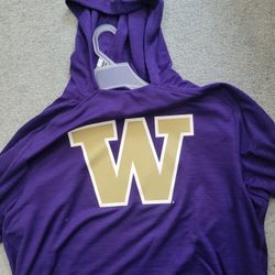 WA Huskies Mascot Purple Original Pullover Hoodie - Long Sleeve