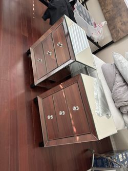 Two Small Mirrors Night Stands