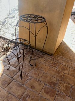 set of 2 metal outdoor tables