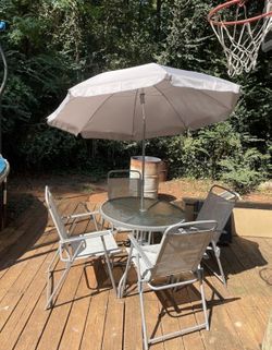 (Delivery) Foldable Lightweight Aluminum Patio 6 PCs Outdoor Set