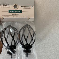 Mc Penny Home Curtain Rod Knobs New