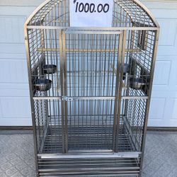 X Large Stainless Steel Parrot / Macaw Cage 