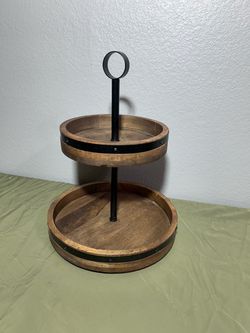 2-Tier Rotating Wooden Organizer / Lazy Susan