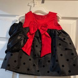 Girls Red And Black Fancy Dress Size 2T