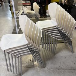 20 plastic and metal chairs