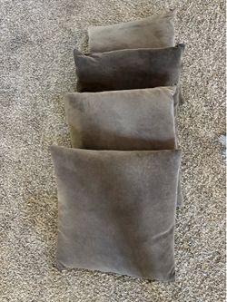 Brown couch pillows