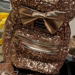 Disney Rose Gold Mini Backpack And Wallet 