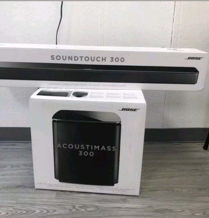 Møntvask stamtavle skridtlængde Bose SoundTouch 300 Soundbar with Acoustimass 300 Wireless Bass Module  Subwoofer. Condition is New. for Sale in Fayetteville, NC - OfferUp