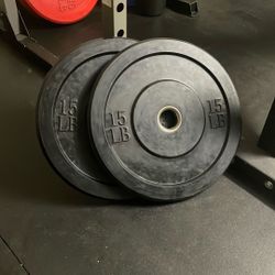 Rubber Bumper Plates - Set Of 15’s