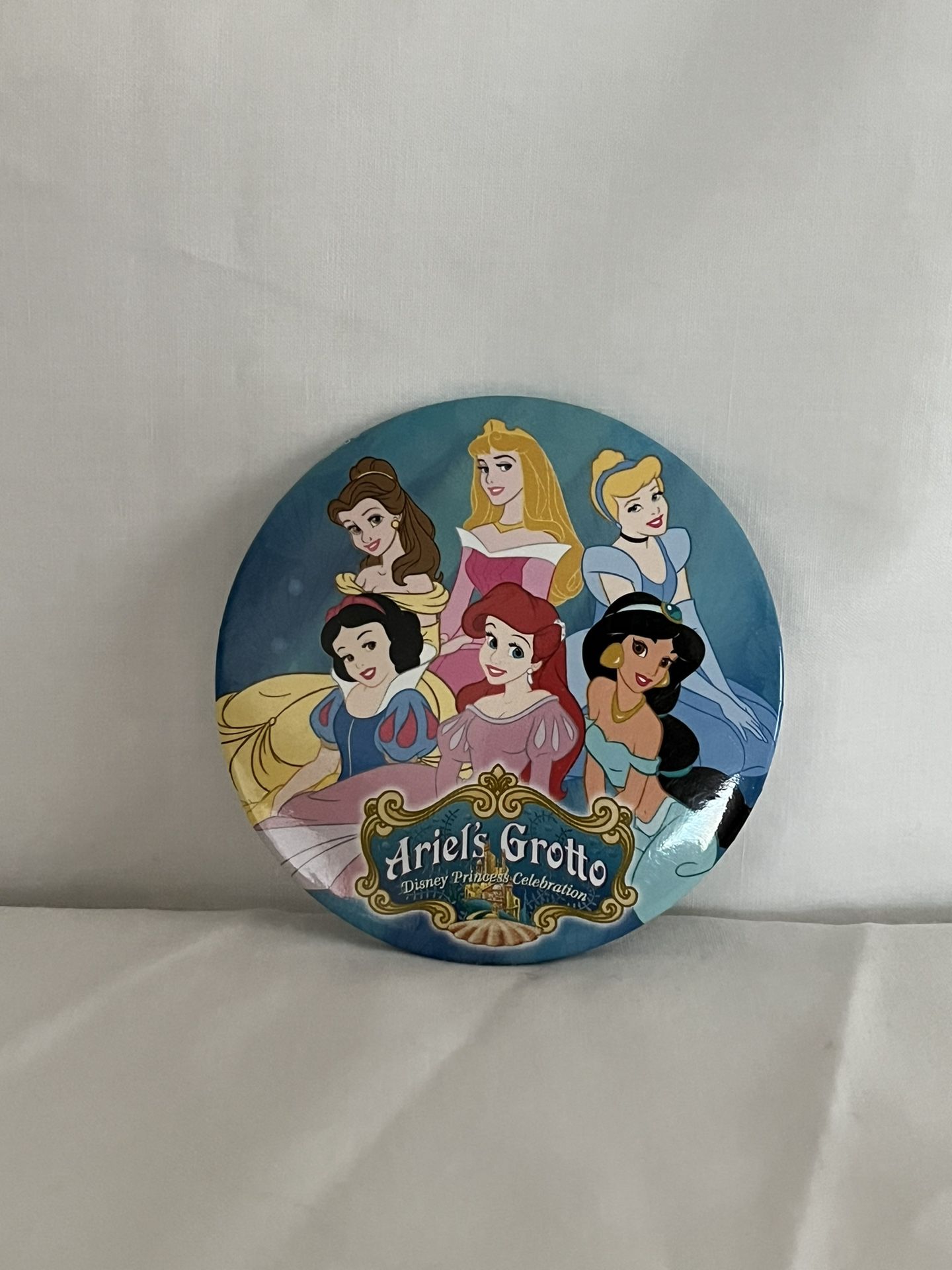 Disney aerial grotto, princess celebration, stick pin on back to pin it to your clothes or whatever you’d like to pin it to   