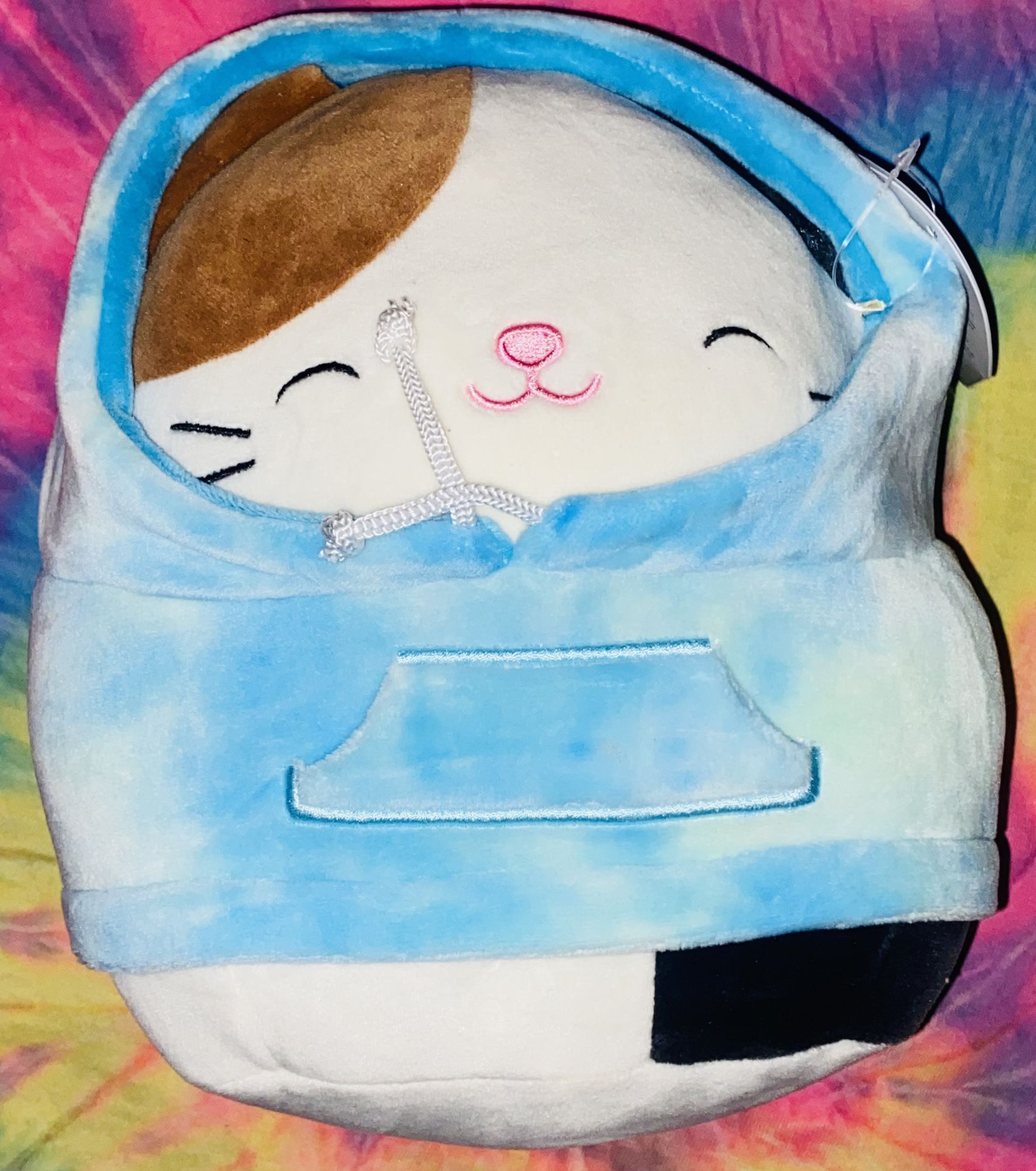 🟤🐱🔷🐈⚫️🎀✨SQUISHMALLOWS 12” (CAM)THE CAT🐈HOODIE SQUAD PLUSH STUFFED TOY💕🦋🟤🐱🤍🐈✨
