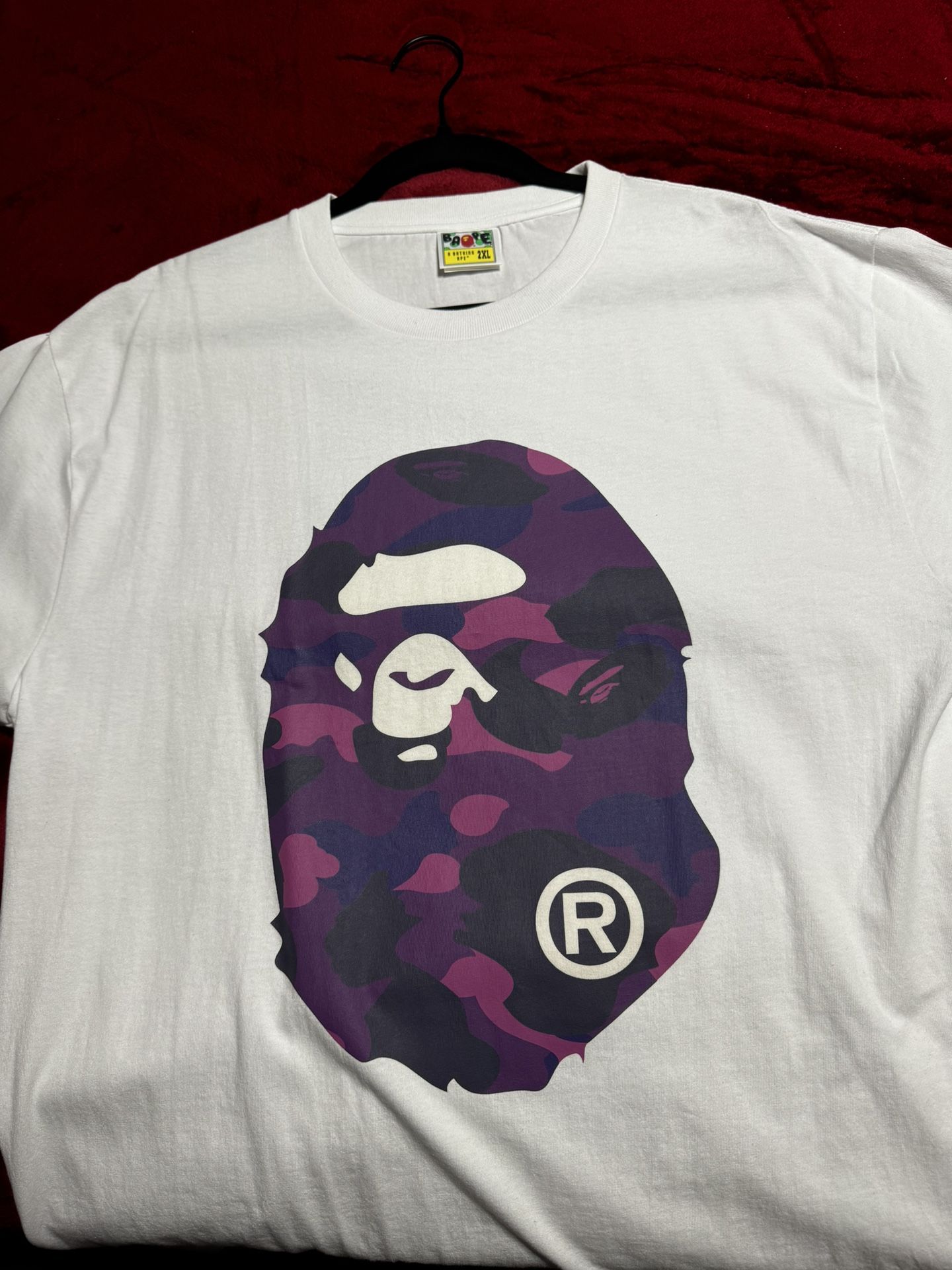 A Bathing Ape Purple Camo Big Ape Head Tshirt