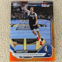 2025-25 Cooper Flagg Topps Now Orange Foil Rookie 17/25