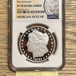 2023 PR70 Morgan Proof Silver Dollar 