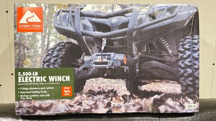 New Ozark Trail 5500LB UTV Electric Winch with Wired Remote, Mounting Bracket, Black