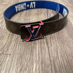 Louis Vuitton x NBA Blue LV Reversible Belt 