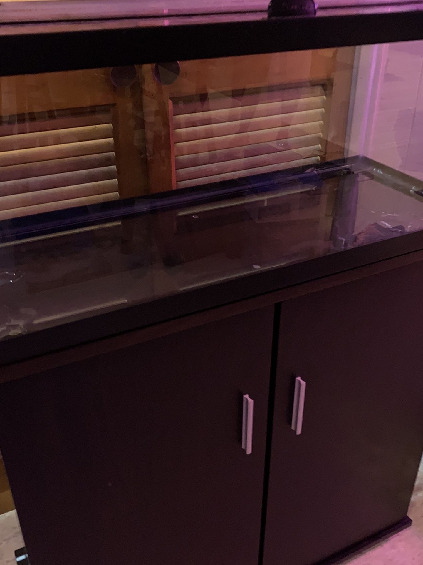 20 Gallon Long Aqueon Aquarium, Aqueon Versa Glass Lid, R&J Enterprise Aquarium Stand $150