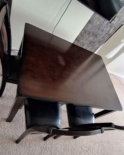 table with four chairs