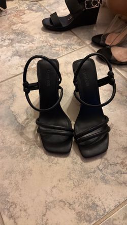 Open Edit Black Strappy heel