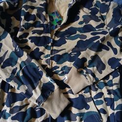 Camo Bape Hoodie M