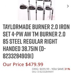 Taylormade Burner 2.0 Golf Iron Set 