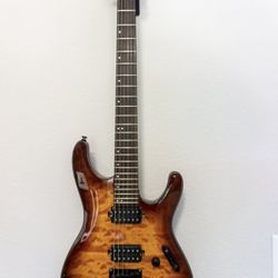 Ibanez S621QM – Dragon Eye Burst – 2022 Model – Lightweight & Sleek – Hard Case Included