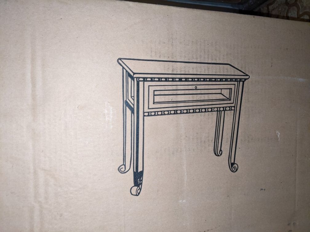 Unopened Wood Console Table
