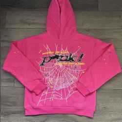 pink sp5der hoodie