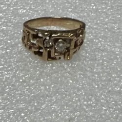 Vintage 1960’s 10k Gold Diamond Nugget Ring